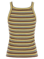 Fendi Multicolor Cotton Sleeveles T-Shirt