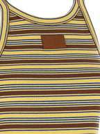 Fendi Multicolor Cotton Sleeveles T-Shirt