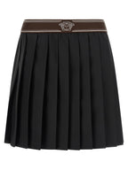 Versace Black Wool Long Skirt