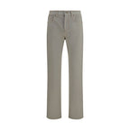 Versace Beige Cotton Tapered Jeans