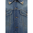 Versace Blue Cotton Denim Jacket