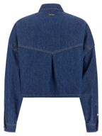 Versace Blue Cotton Blouse