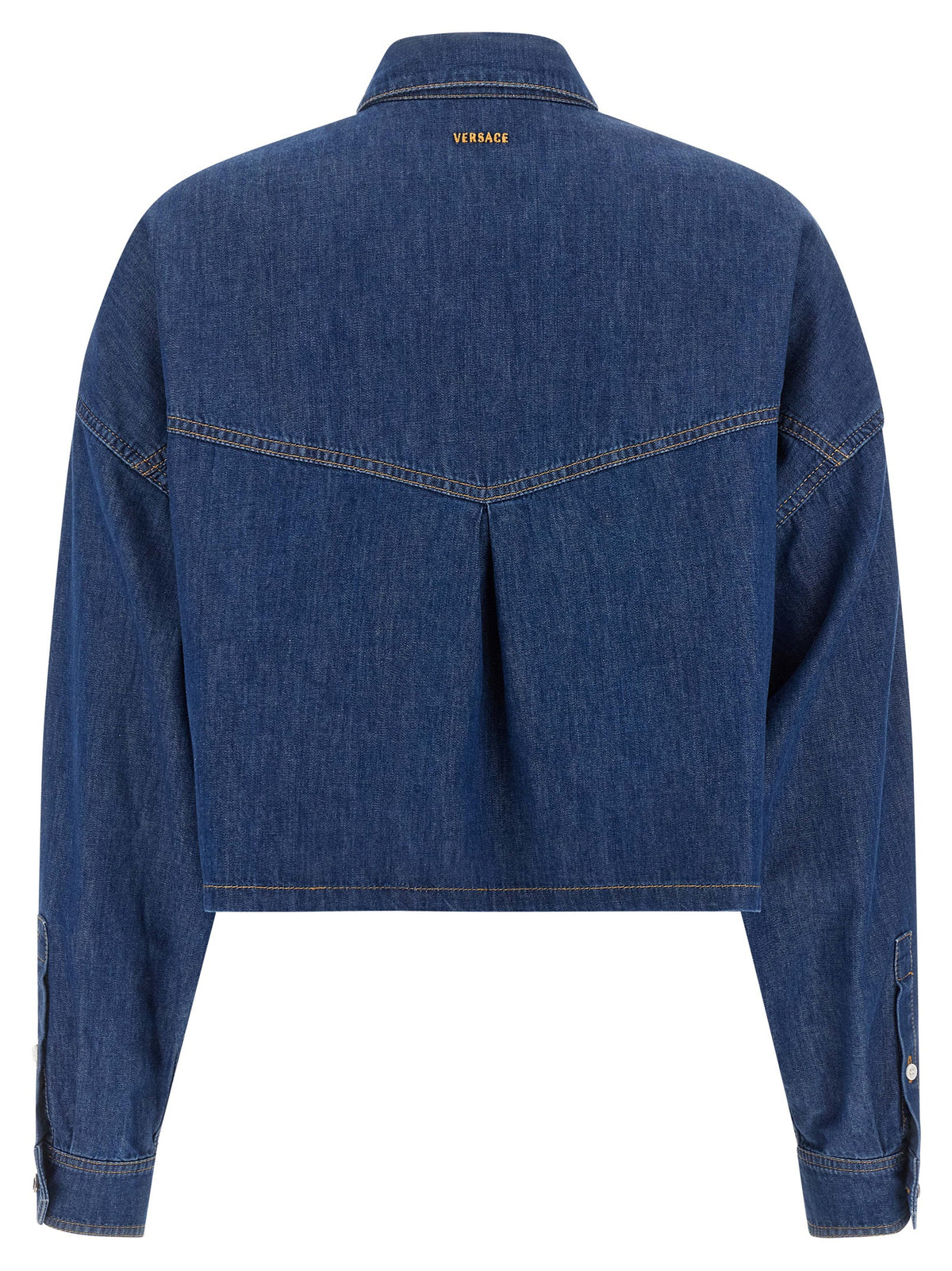 Versace Blue Cotton Blouse
