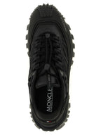 Moncler Black Leather Athletic Sneakers