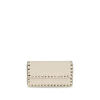 Valentino Garavani Beige Calf Leather Bos Taurus Wallet