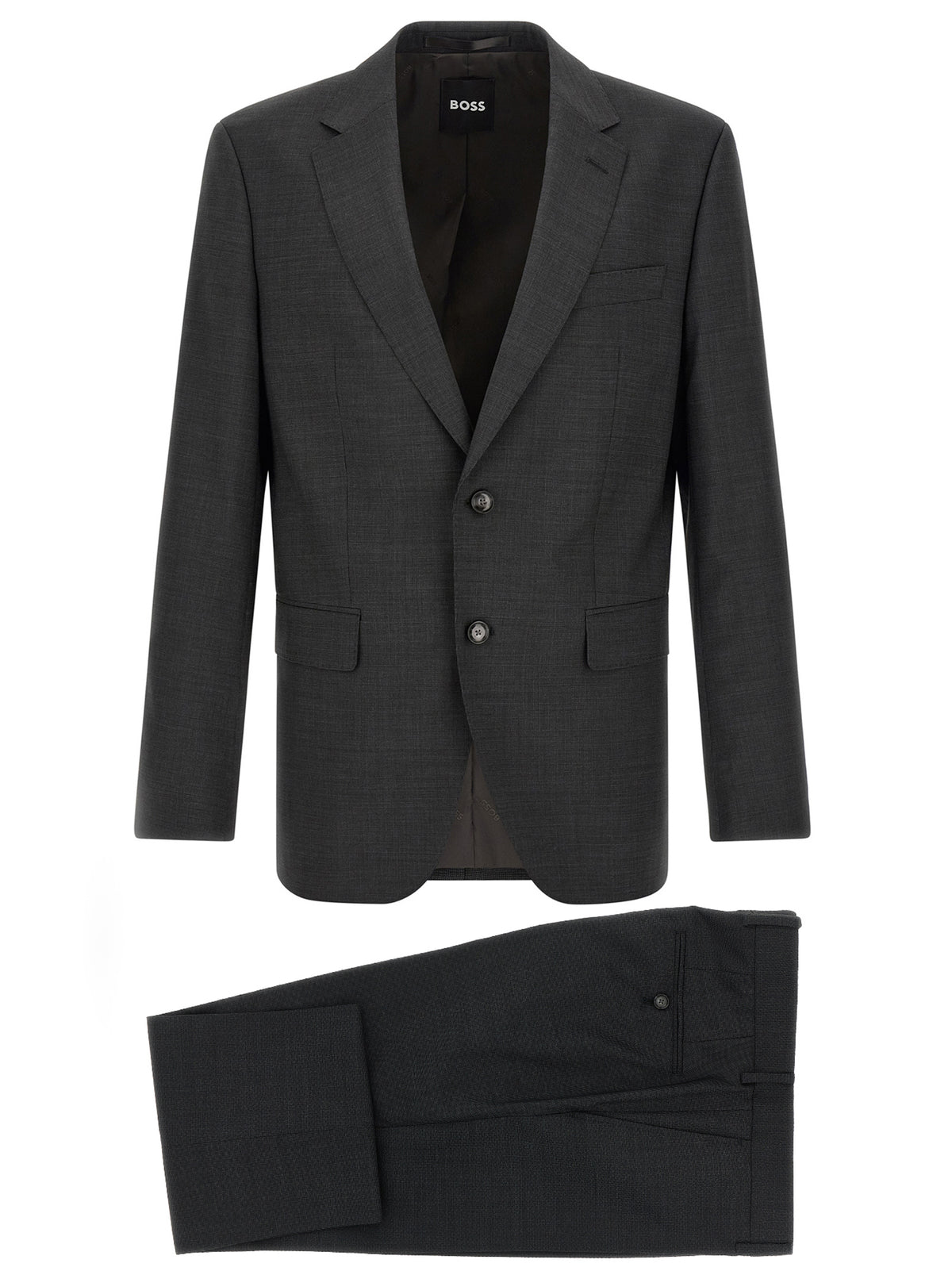 Hugo Boss Gray Virgin Wool Two-Piece Suit
