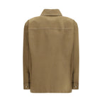 Saint Laurent Bicolor Cotton Denim Jacket