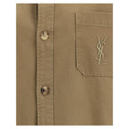 Saint Laurent Bicolor Cotton Denim Jacket