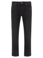 Hugo Boss Black Cotton Straight-Leg Jeans