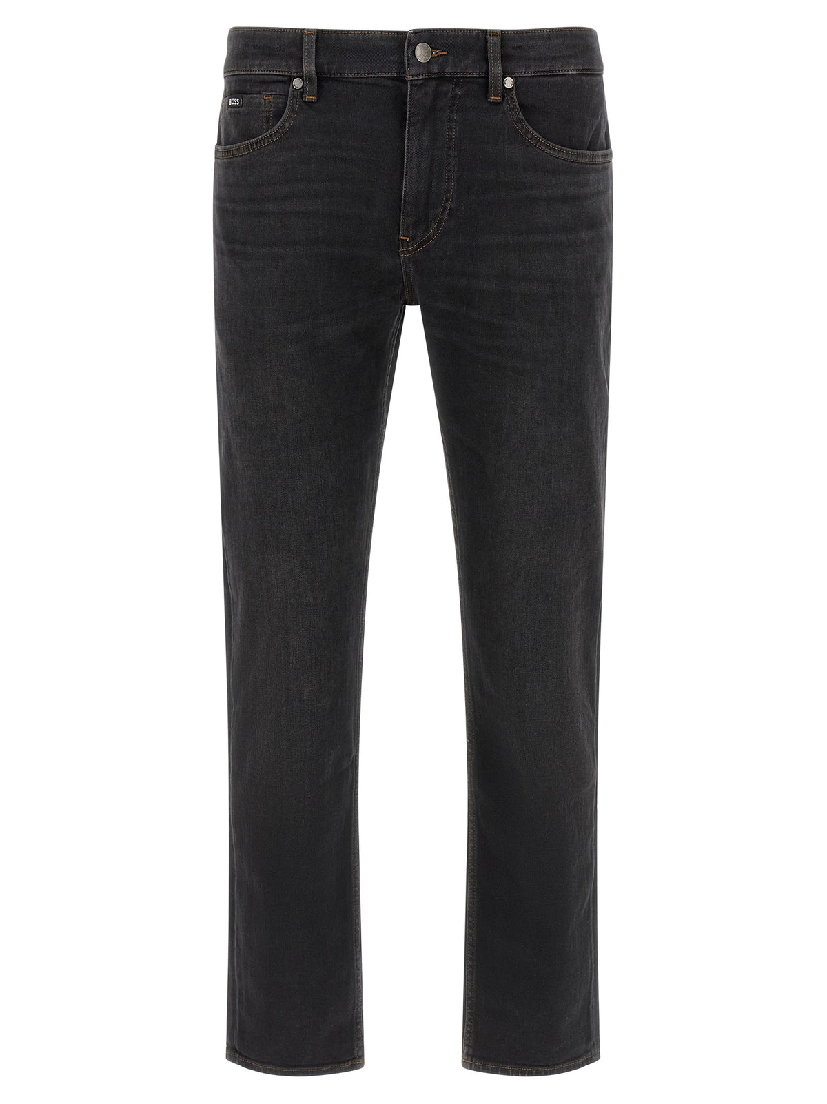 Hugo Boss Black Cotton Straight-Leg Jeans