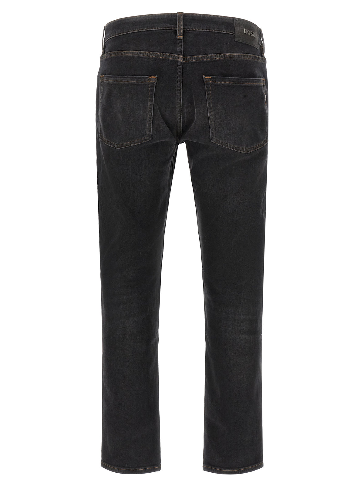 Hugo Boss Black Cotton Straight-Leg Jeans