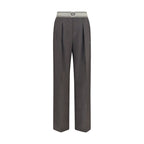 Versace Gray Wool Oves Aries Pants