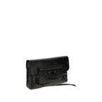 Balenciaga Black Lamb Ovis Aries Clutch Bag