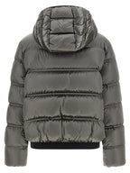 Moncler Gray Polyamide Full-Length Jacket