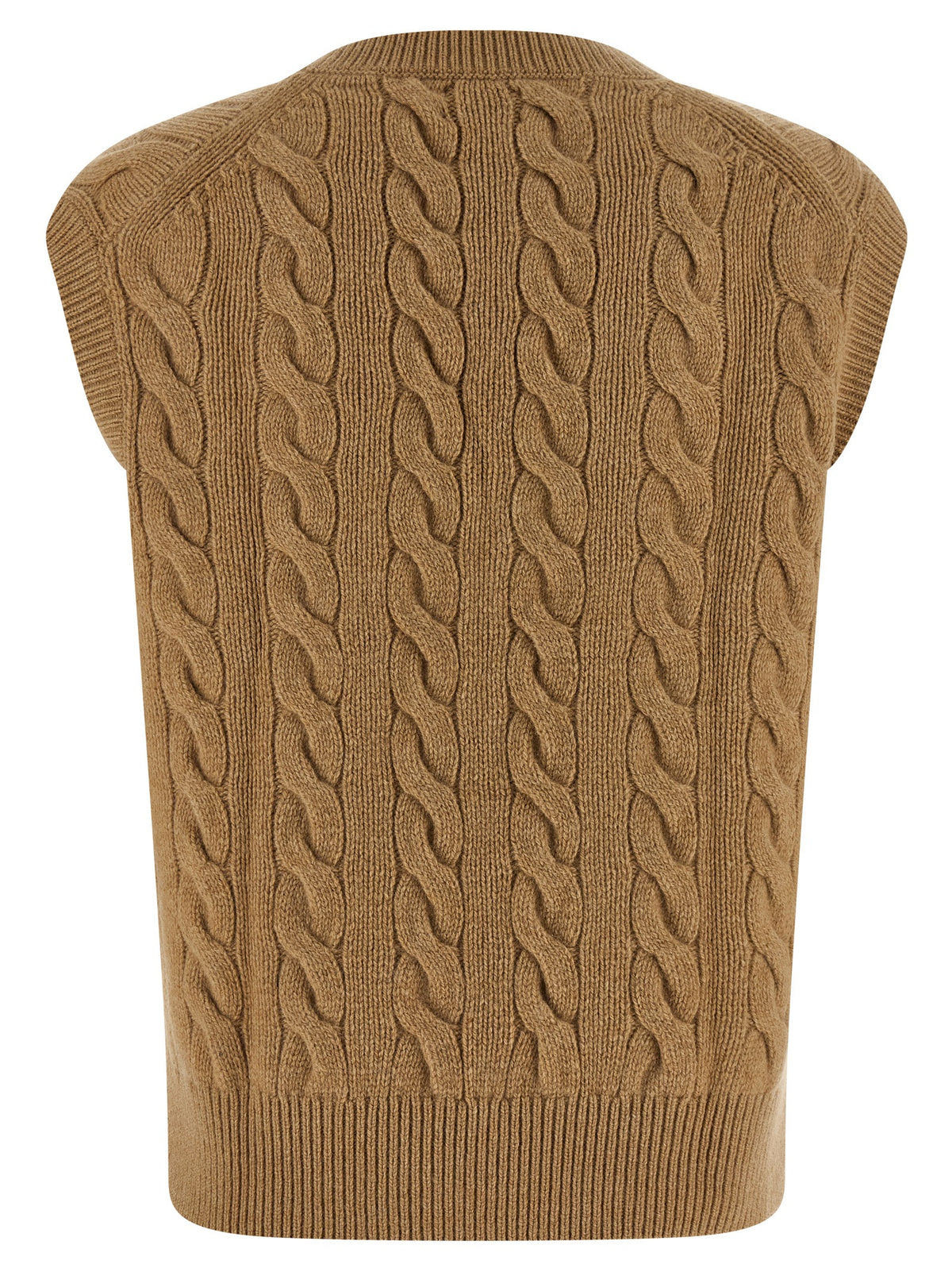 Polo Ralph Lauren Beige Wool Sleeveless Jacket