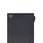 Valentino Garavani Black Calf Leather Bos Taurus Wallet