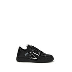 Valentino Garavani Black Calf Leather Bos Taurus Athletic Sneakers