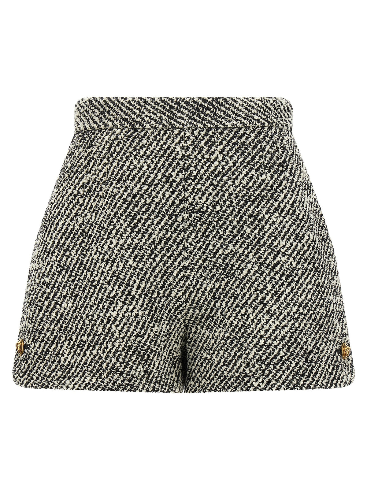 Versace Bicolor Virgin Wool Bermuda Shorts
