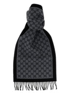 Gucci Gray Wool Scarf