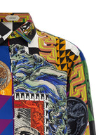 Versace Multicolor Silk Blouse