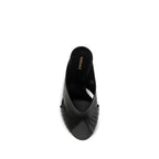 Versace Black Lamb Ovis Aries Mules