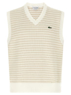Lacoste Beige Cotton Sleeveles Sweater