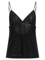 Saint Laurent Black Viscose Tank Tops