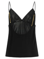 Saint Laurent Black Viscose Tank Tops