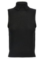 Prada Black Cashmere Sleeveless Jacket