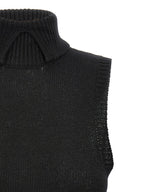 Prada Black Cashmere Sleeveless Jacket