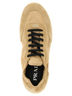 Prada Beige Polyamide Athletic Sneakers