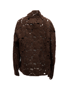 Valentino Garavani Brown Floral Lace Jacket