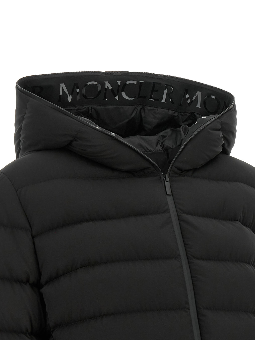 Moncler Black Polyester Full-Length Jacket