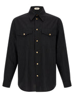 Versace Black Cotton Blouse
