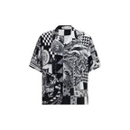 Versace Black Silk Pattern Shirt