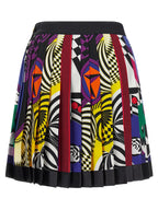 Versace Multicolor Silk Long Skirt