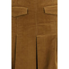 Tory Burch Brown Cotton Long Skirt
