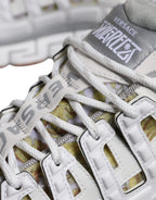 Versace White Trigreca Barocco Print Low Top Sneakers Shoes