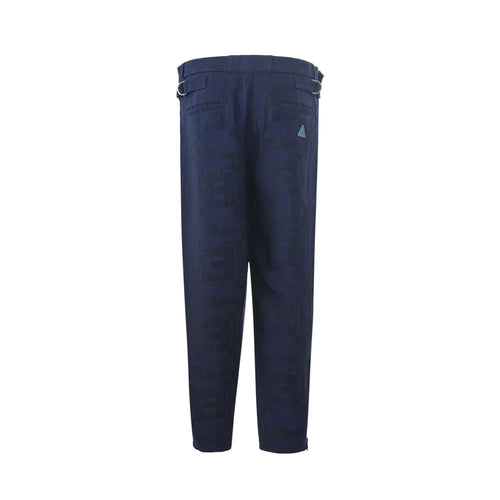 Emporio Armani Blue Linen Casual Pants