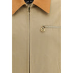 Versace Beige Cotton Full-Length Jacket